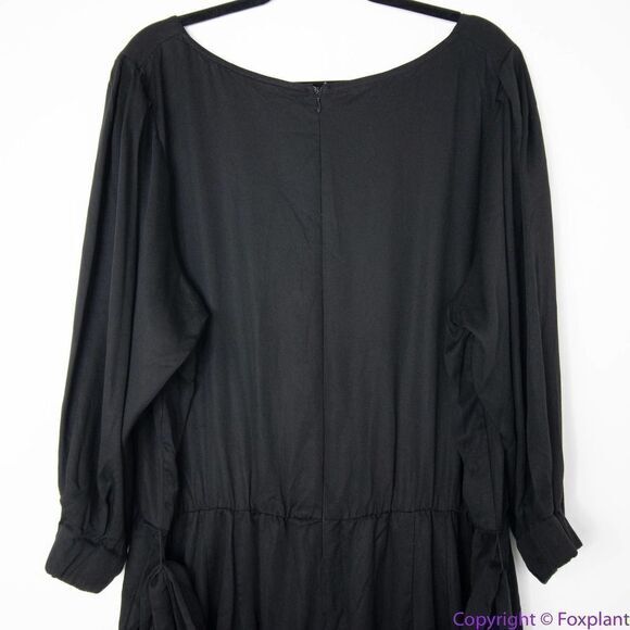 NEW Eloquii black Cropped Jumpsuit with Button Front, 20 - Picture 7 of 16